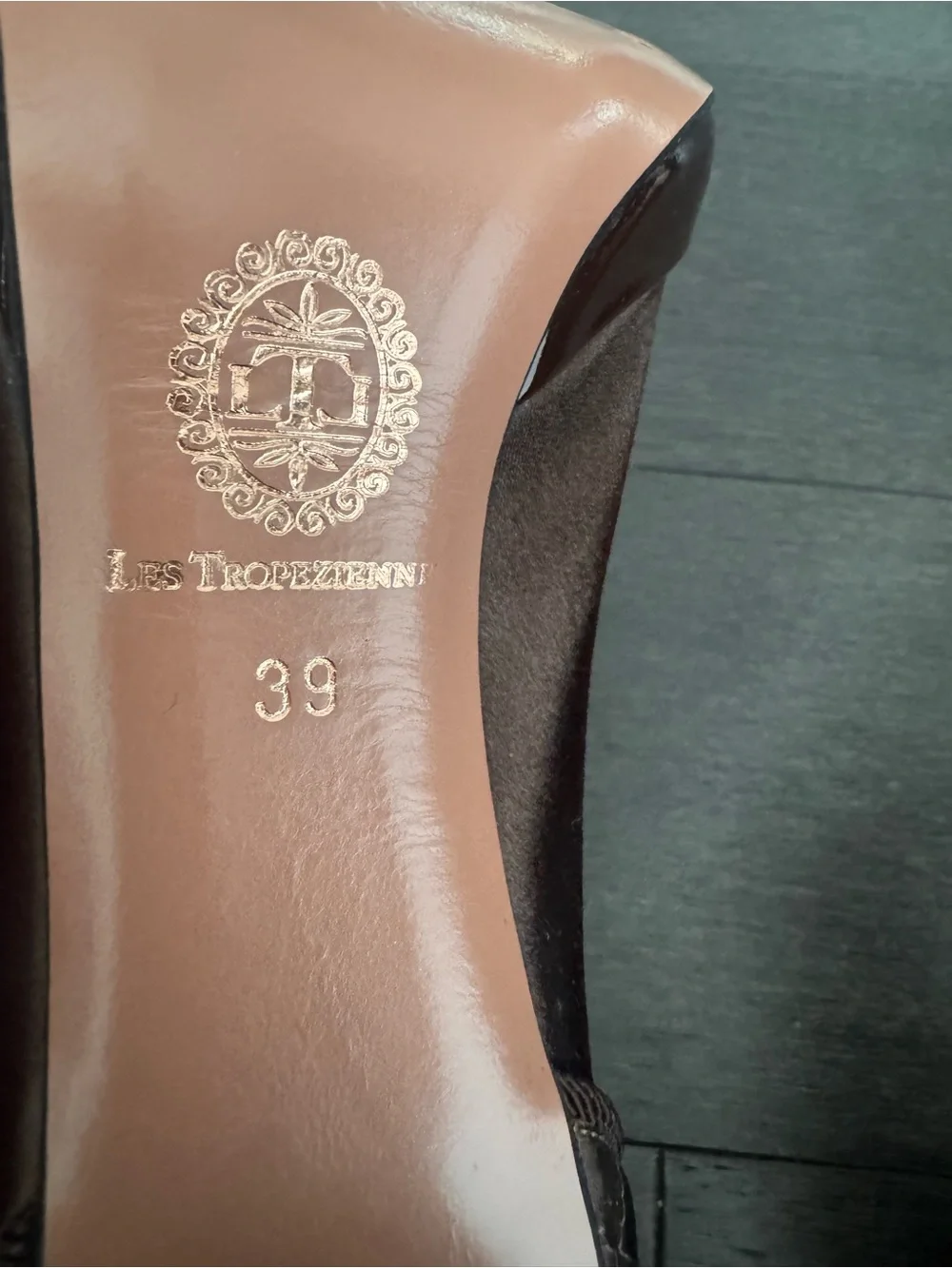 LES TROPEZIENNES  Massimo Palazzo EU39 Elegant Brown Satin Women's High Heels